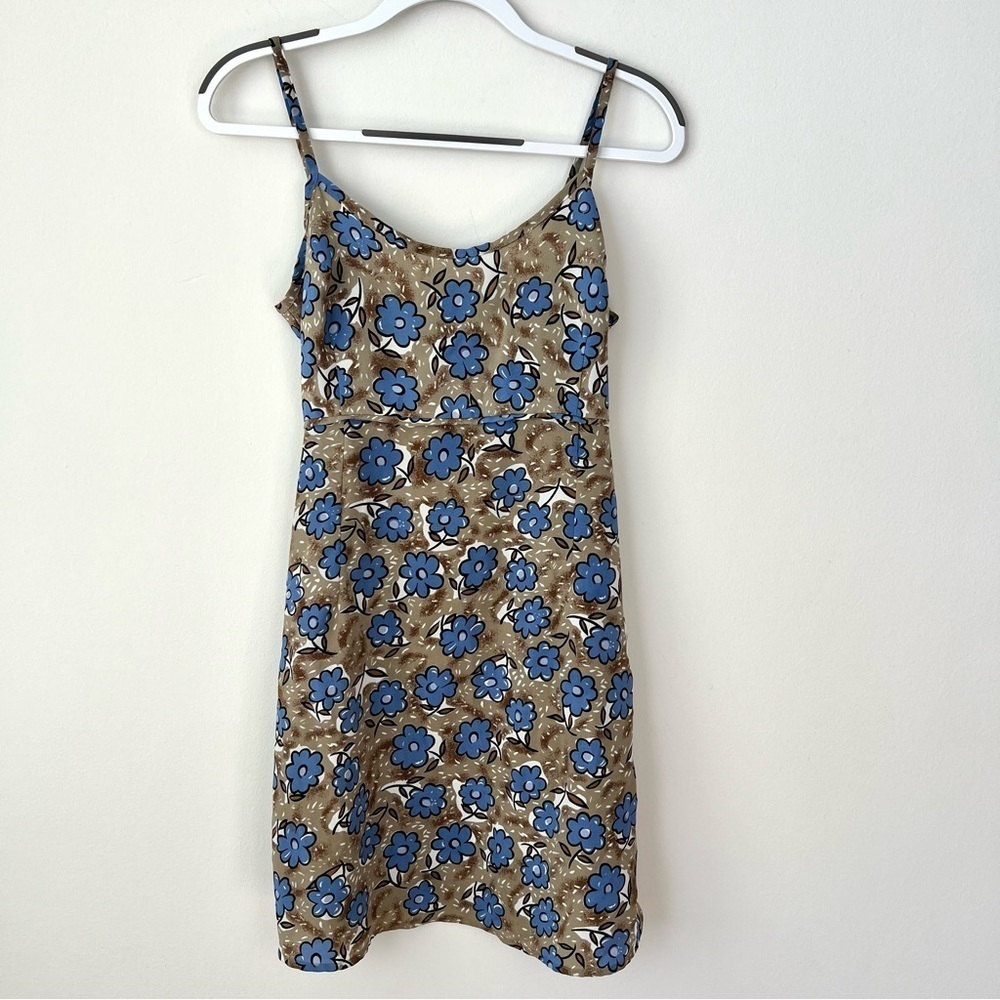 Derotchild Vintage Y2K Tie Waist Floral Mini Dress
